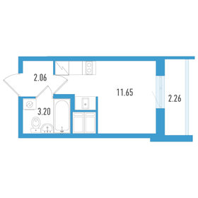 Квартира 17,6 м², студия - изображение 1