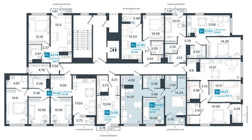 55 м², 2-комнатная квартира 8 890 000 ₽ - изображение 6