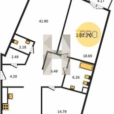 Квартира 102,7 м², 2-комнатная - изображение 5