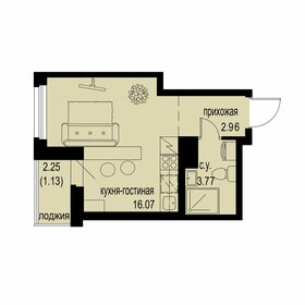 23,5 м², квартира-студия 3 810 240 ₽ - изображение 11