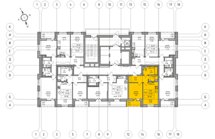 37,7 м², 1-комнатная квартира 8 580 480 ₽ - изображение 79