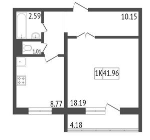 44 м², 1-комнатная квартира 5 400 000 ₽ - изображение 12