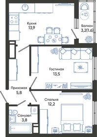 51,1 м², 2-комнатная квартира 8 911 840 ₽ - изображение 30