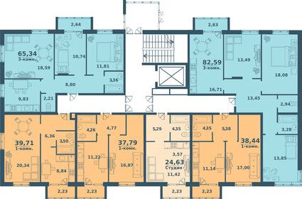 63,2 м², 3-комнатная квартира 4 400 000 ₽ - изображение 55