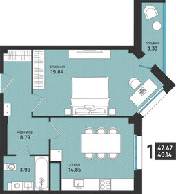 52 м², 2-комнатная квартира 7 226 389 ₽ - изображение 60