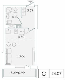 24,1 м², квартира-студия 4 003 972 ₽ - изображение 58