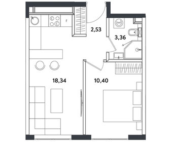 32 м², 1-комнатная квартира 11 350 000 ₽ - изображение 84