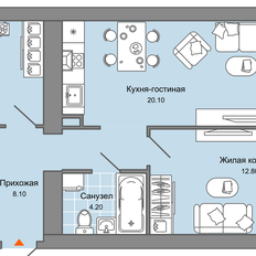 Квартира 70 м², 3-комнатная - изображение 2