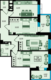 74,2 м², 3-комнатная квартира 9 847 200 ₽ - изображение 20