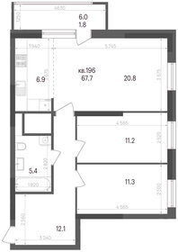 61 м², 3-комнатная квартира 5 400 000 ₽ - изображение 75