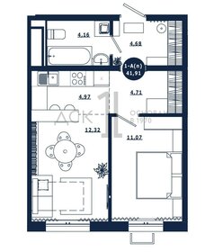 53,7 м², 1-комнатная квартира 7 200 000 ₽ - изображение 104