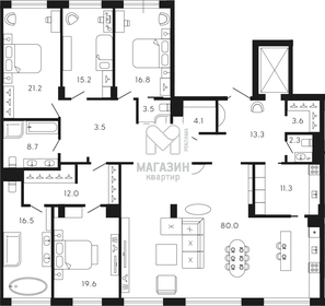 Квартира 271,1 м², 4-комнатные - изображение 1