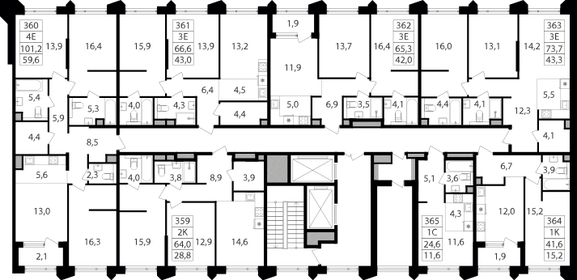 27,2 м², квартира-студия 17 152 128 ₽ - изображение 17