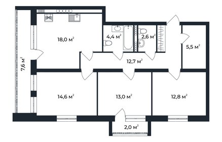 87,4 м², 3-комнатная квартира 10 817 078 ₽ - изображение 72