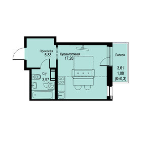 25,1 м², квартира-студия 5 060 100 ₽ - изображение 53