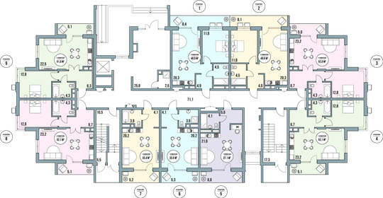 55,6 м², 2-комнатные апартаменты 8 892 000 ₽ - изображение 23