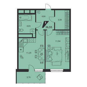 36,7 м², 1-комнатная квартира 6 398 305 ₽ - изображение 11