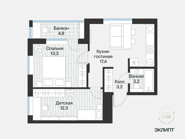 51,8 м², 2-комнатная квартира 7 450 000 ₽ - изображение 29