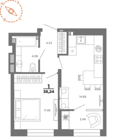 43,7 м², 2-комнатная квартира 5 690 000 ₽ - изображение 95