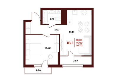 51,5 м², 1-комнатная квартира 5 200 000 ₽ - изображение 101