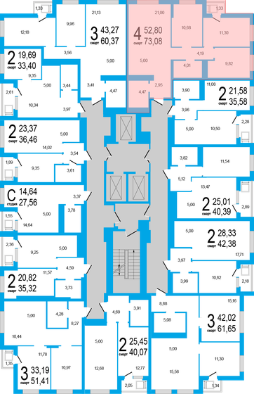 74,1 м², 4-комнатная квартира 8 334 000 ₽ - изображение 1