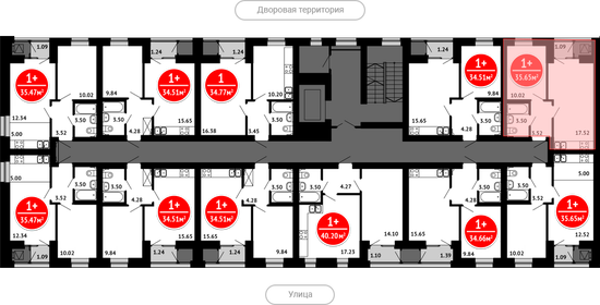 Квартира 35,7 м², 1-комнатная - изображение 2