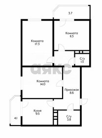 Квартира 69,2 м², 3-комнатная - изображение 1