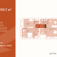 Квартира 90,7 м², 2-комнатная - изображение 3