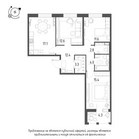 Квартира 81,4 м², 3-комнатная - изображение 1