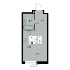 Квартира 29,4 м², 1-комнатная - изображение 1