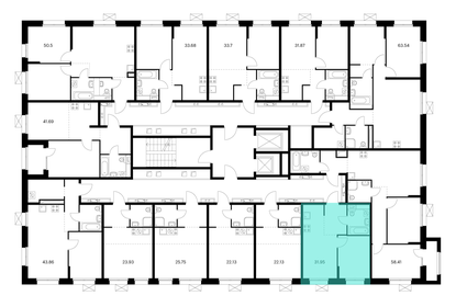 31,9 м², квартира-студия 3 100 000 ₽ - изображение 83