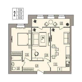 67 м², 3-комнатная квартира 7 300 000 ₽ - изображение 71