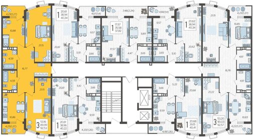 92,6 м², 3-комнатная квартира 13 811 444 ₽ - изображение 47