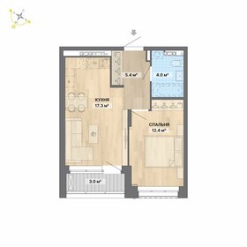 38,8 м², 1-комнатная квартира 5 509 600 ₽ - изображение 13