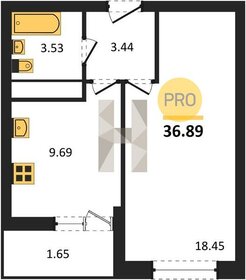 Квартира 36,9 м², 1-комнатная - изображение 1