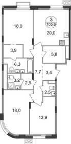 100,7 м², 3-комнатная квартира 22 012 746 ₽ - изображение 48