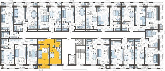 42 м², 1-комнатная квартира 5 150 000 ₽ - изображение 44