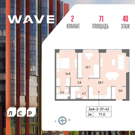 71 м², 2-комнатная квартира 26 692 096 ₽ - изображение 28