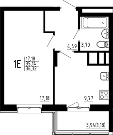 Квартира 36,3 м², 1-комнатная - изображение 1