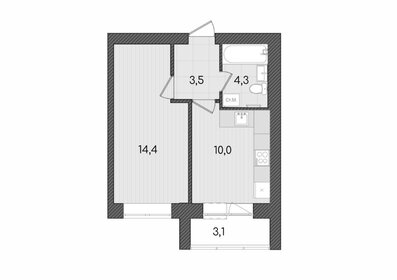 39 м², 2-комнатная квартира 3 790 000 ₽ - изображение 36