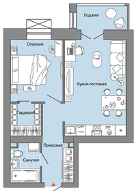 Квартира 46 м², 2-комнатная - изображение 1