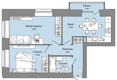 49 м², 2-комнатная квартира 7 281 210 ₽ - изображение 13