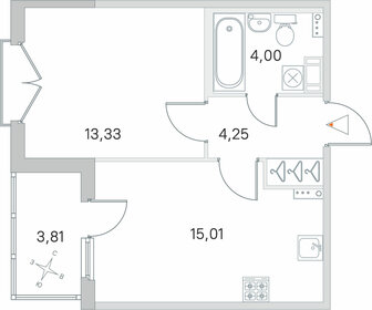 Квартира 38,5 м², 1-комнатная - изображение 1