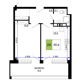 49,2 м², 2-комнатные апартаменты 10 700 000 ₽ - изображение 75