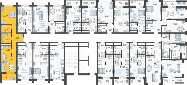 44,9 м², 3-комнатная квартира 10 500 000 ₽ - изображение 110