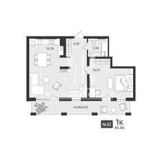 Квартира 85,7 м², 2-комнатная - изображение 2