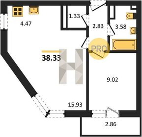 Квартира 38,3 м², 1-комнатная - изображение 1