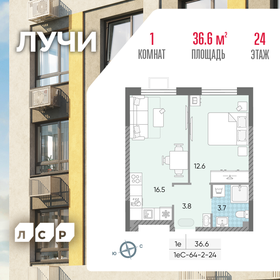 36,7 м², 1-комнатная квартира 17 403 690 ₽ - изображение 33