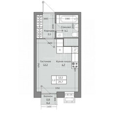 Квартира 24,7 м², студия - изображение 4