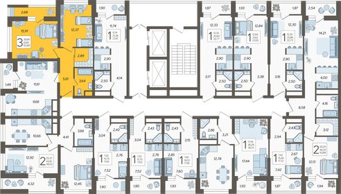 70,5 м², 3-комнатная квартира 21 000 000 ₽ - изображение 125